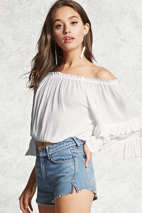 Off-the-shoulder Crop Top