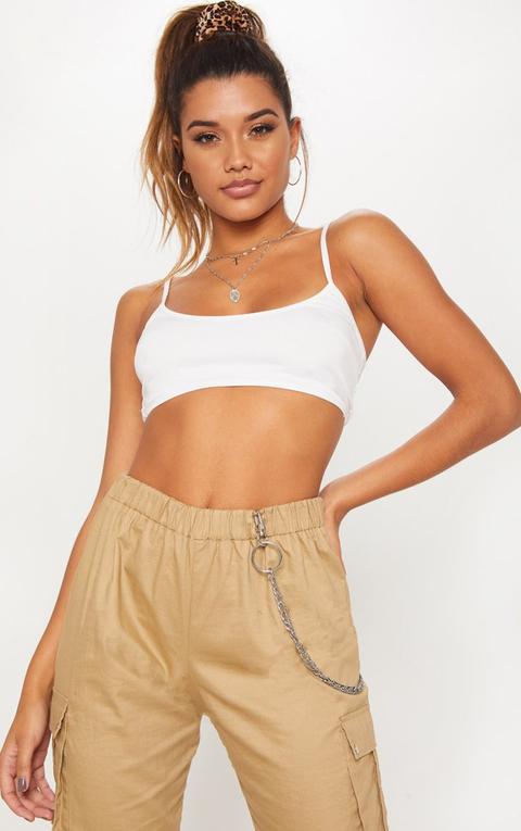 White Strappy Ultimate Crop Top