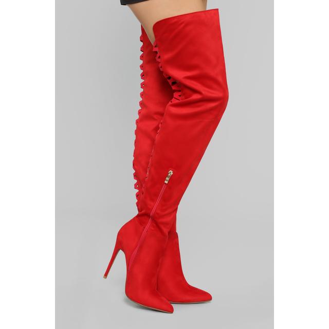 fashion nova red boots