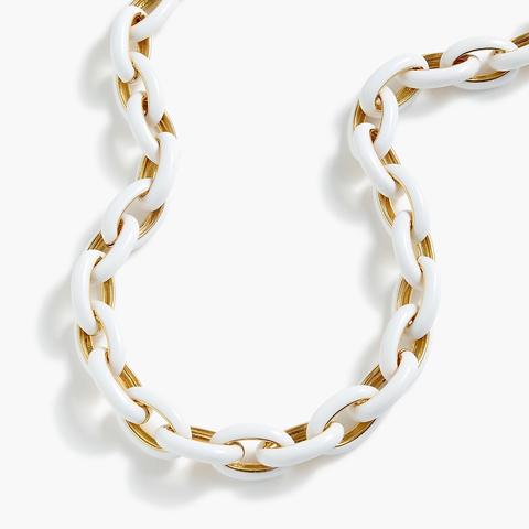 Enamel Oval Link Necklace from J. Crew 