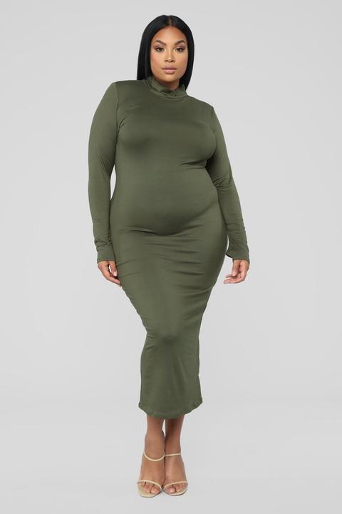 Fashion nova outlet olive dress