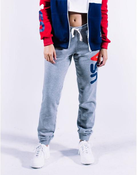 Pantalón Mujer Chándal Usa Gris