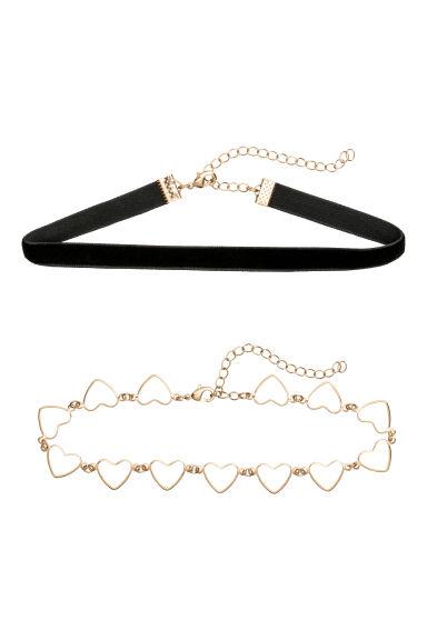 H & M - Choker, 2 Pz - Nero