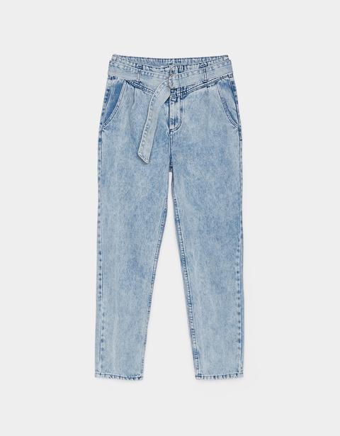 Jeans Mom High Waist Acid Wash