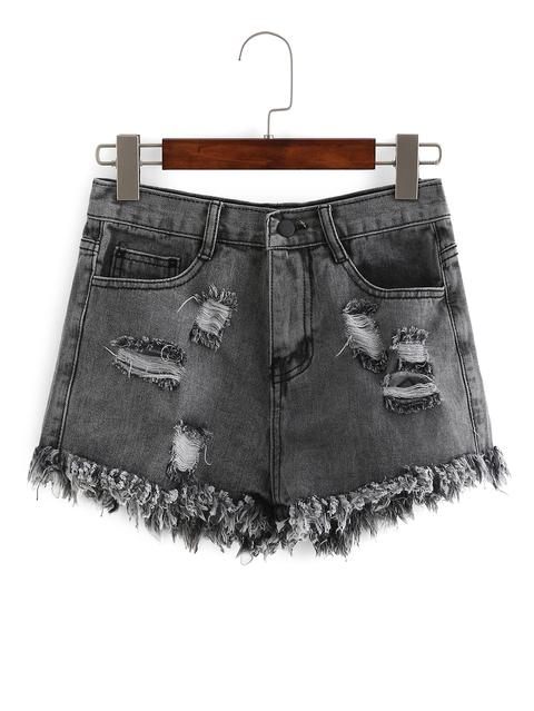 Shorts Denim Casual -gris