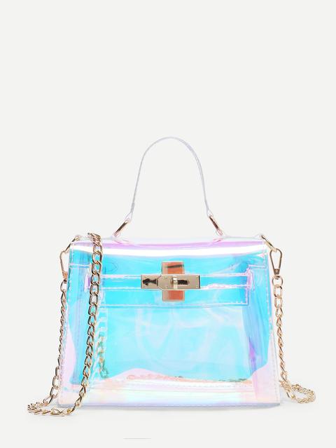 Bolso Transparente Iridiscente