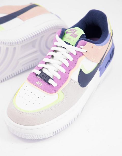 Nike - Air Force 1 Shadow - Baskets - Gris Et Pastel