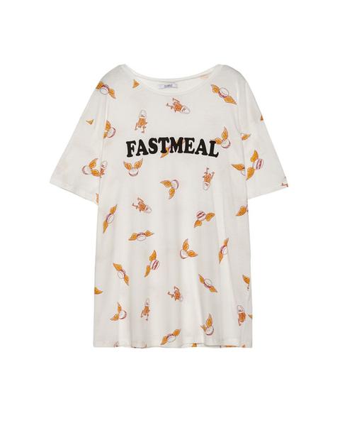 Maglietta A Maniche Corte Con Fastmeal All Over