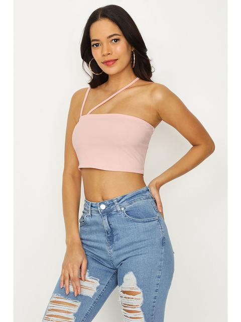 Pink Scuba Strappy Bralet