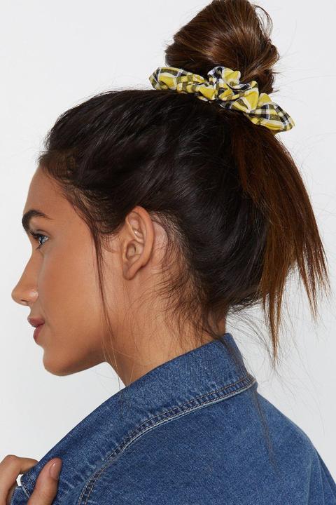 The 90's Called Check Scrunchie