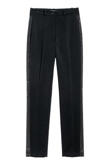Pantalón De Vestir Con Strass
