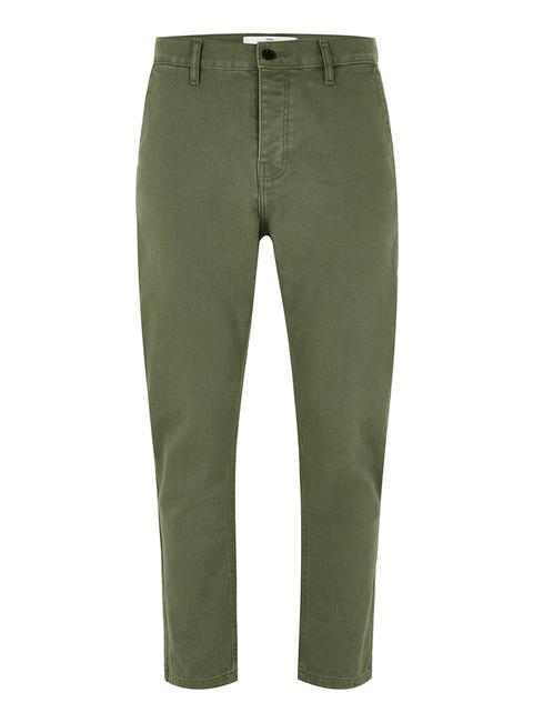 Mens Khaki Twill Tapered Chinos, Khaki