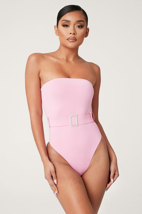 Carter Strapless One Piece - Pink