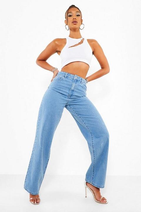 Womens High Rise Dad Jeans - Blue - 6, Blue