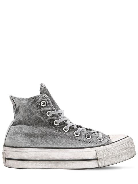 converse grises mujer