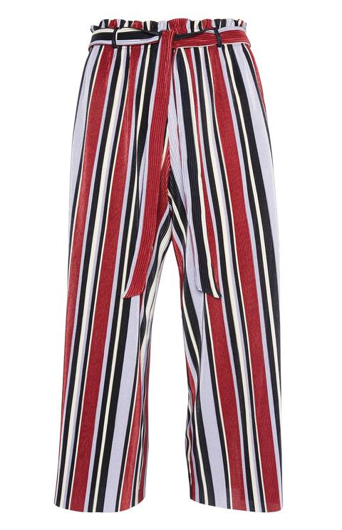 Jupe-culotte Plissée À Rayures