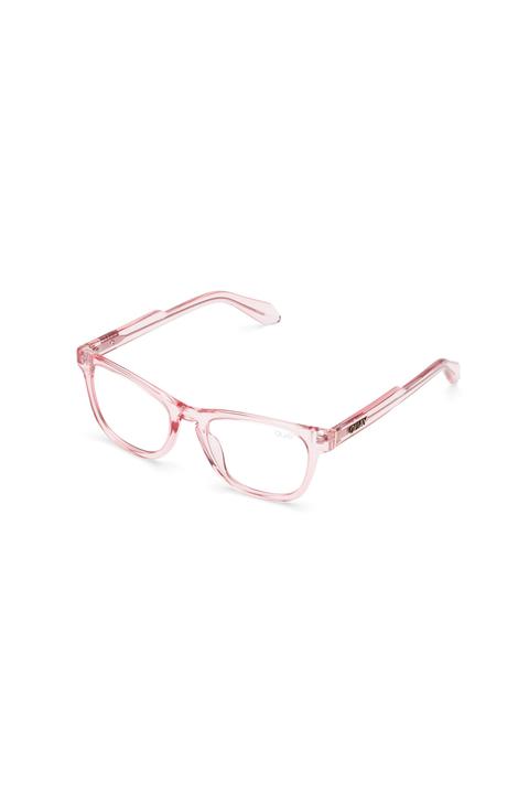 Womens **hardwire Mini Clear Glasses By Quay - Pink, Pink