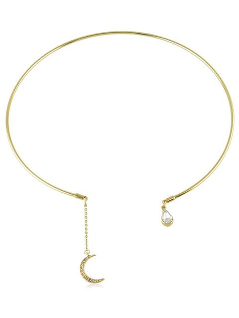 Collana Aperta Con Pendente A Goccia Gold