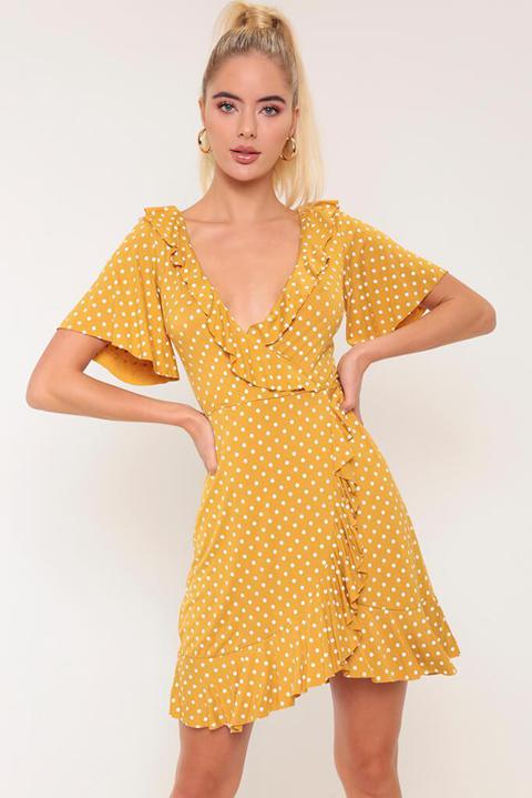 Mustard Polka Dot Tea Dress