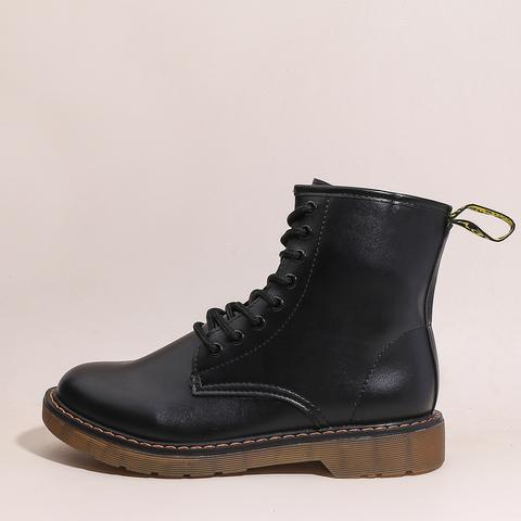 Minimalist Lace-up Front Boots