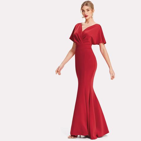 Vestido Cruzado Con Cola De Pez de SheIn en 21 Buttons