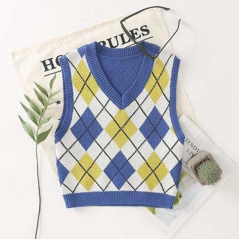 Argyle Pattern Sweater Vest