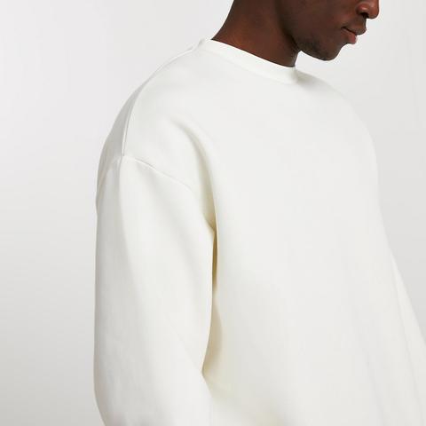 Ecru Oversized Long Sleeve Sweatshirt