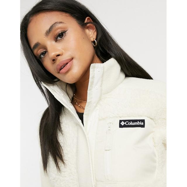 Columbia Lodge Baffled sherpa fleece jacket in cream