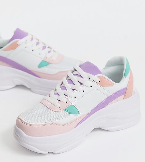 chunky color block sneakers