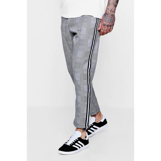 boohooman smart checked jogger