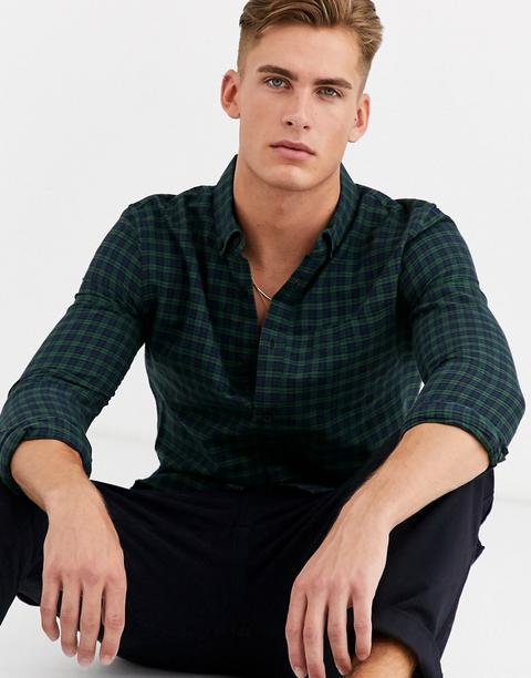 New Look Shirt In Green Check