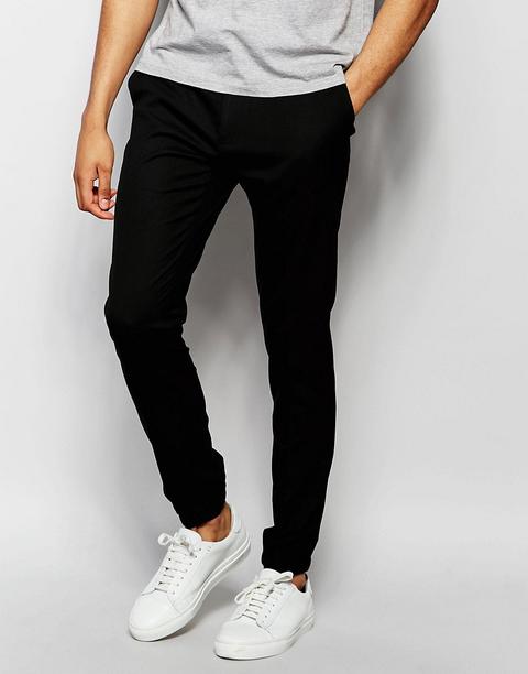 Pantalones De Chándal De Vestir Superpitillo En Negro De Asos