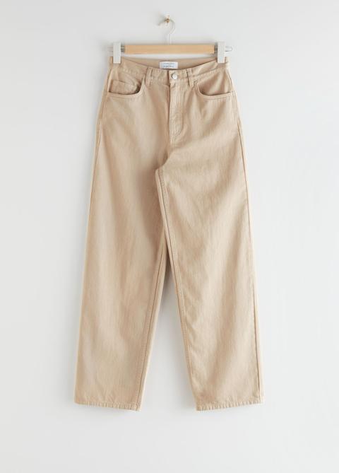 Wide High Rise Trousers