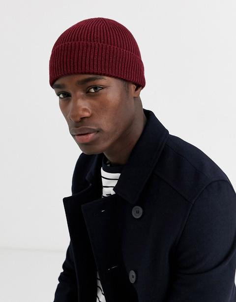 burgundy fisherman beanie