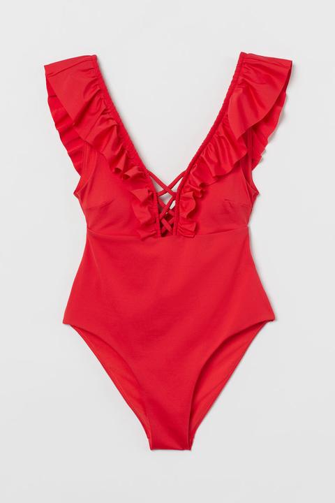 Maillot De Bain Paddé - Rouge