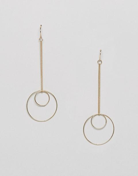 Nylon Double Hoop Drop Earrings