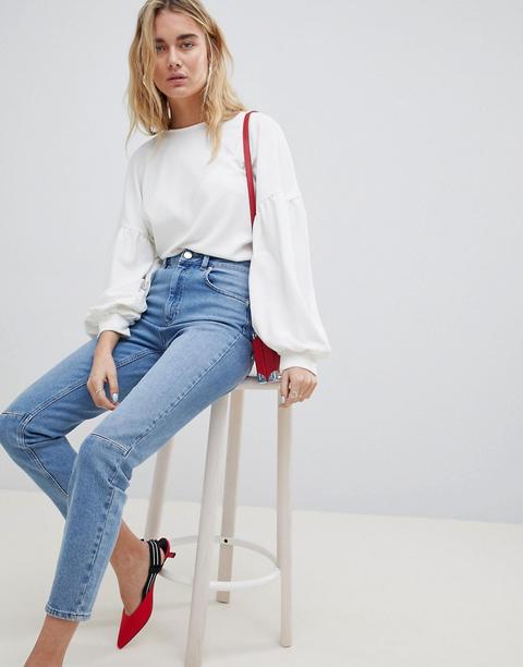 asos design farleigh high waist slim mom jeans