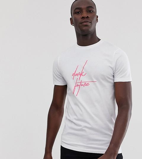 Asos Design Tall – T-shirt Mit „dark Future“-logo In Rosa