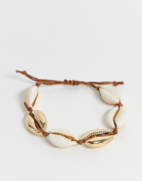 Weekday - Bracelet Avec Coquillage-blanc
