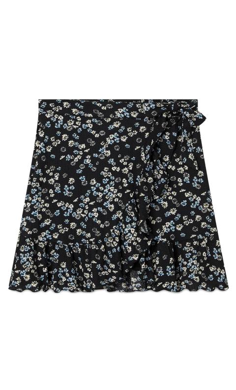 Falda Mini Volante Flores