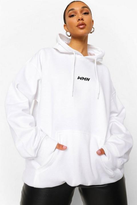 Womens Basic Woman Oversized Hoodie - White - L, White