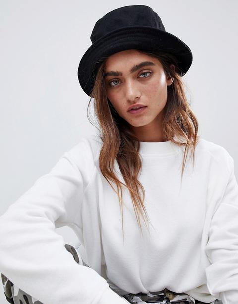 Asos Design Wool Bucket Hat-black