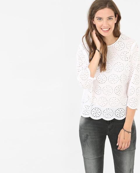 Blusa Con Bordado Inglés