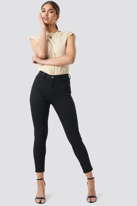 Highwaist Skinny Jeans Schwarz