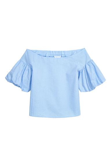 Blusa Hombro Descubierto - Azul