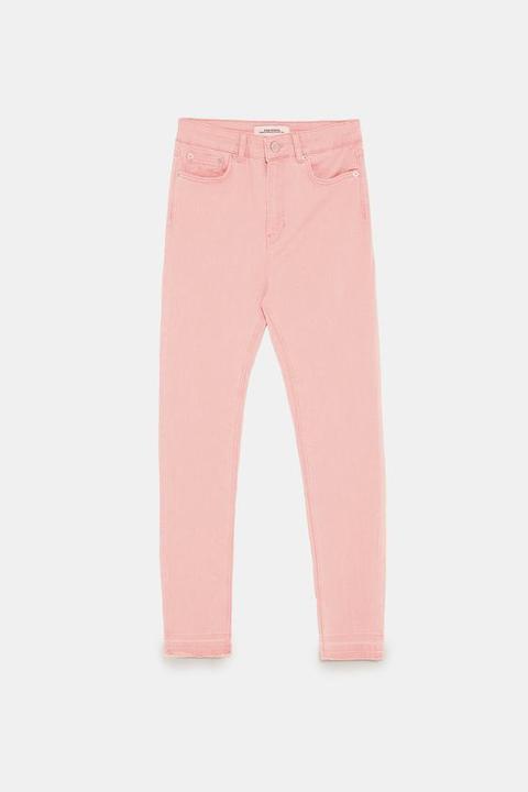 Jeans High Waist Skinny In Soho Pink