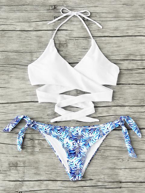 Jungle Print Mix & Match Wrap Bikini Set