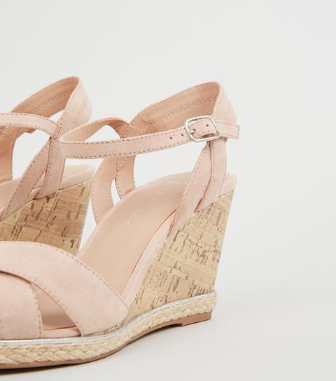 wide nude wedge