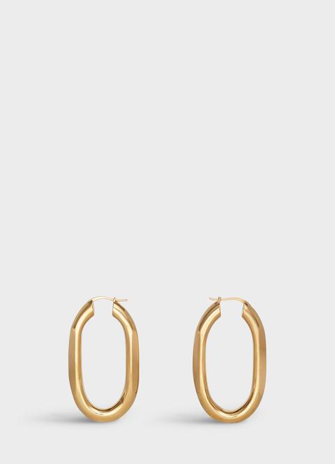 Chaîne Triomphe Large Hoops In Brass With Vintage Gold Finish