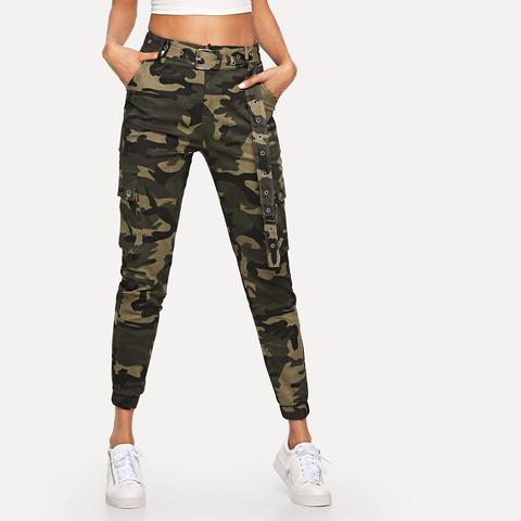 Pantaloni Stampato Militare